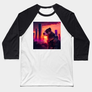 Cyberpunk Dog 3 Baseball T-Shirt